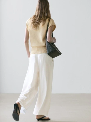 Широкие брюки с защипами- Заказать в России