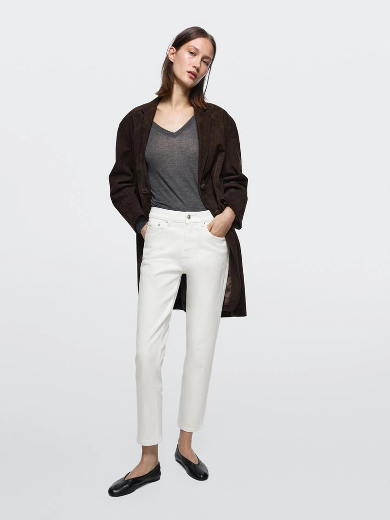 Джинсы с завышенной посадкой и укороченные брючины