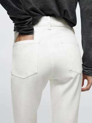 Джинсы с завышенной посадкой и укороченные брючины- Заказать в России