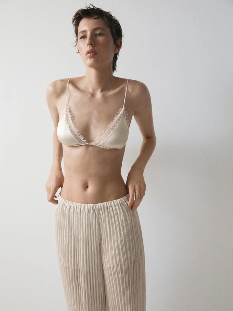 Брюки-саруэль с деталями в складку