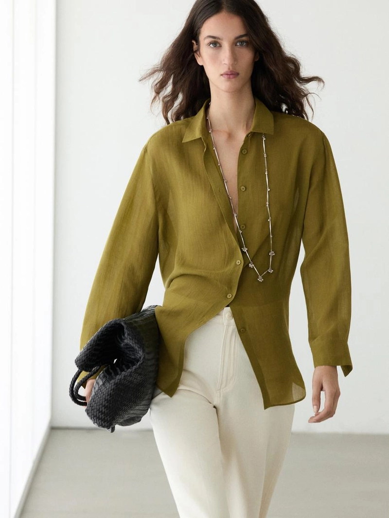 Рубашка с рубашечным воротником