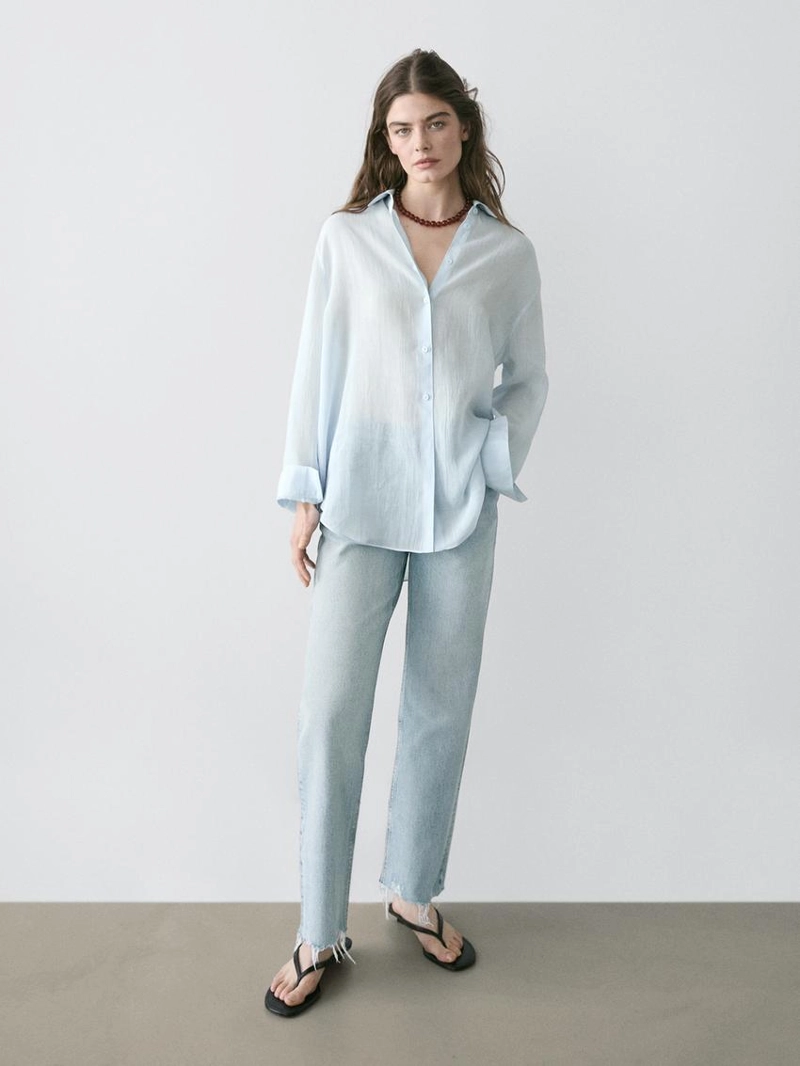 Рубашка с рубашечным воротником