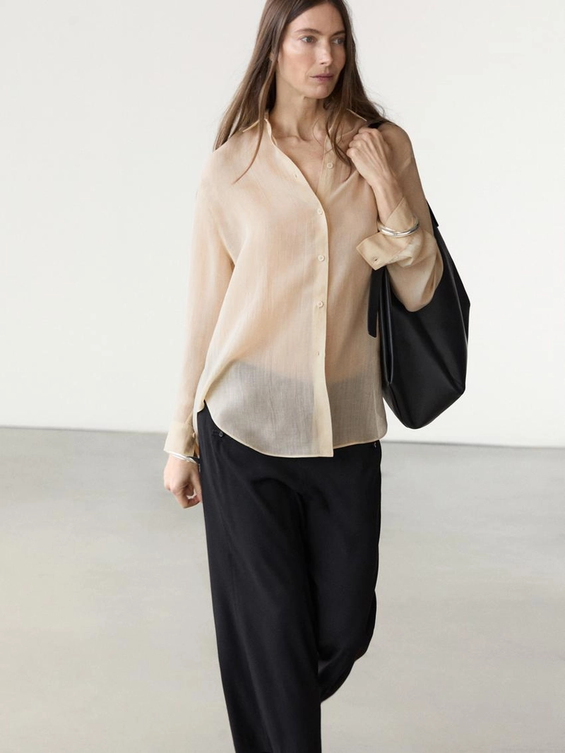 Рубашка с воротником с рубашкой из коллекции massimo dutti