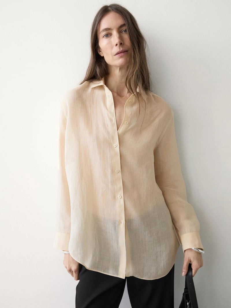 Рубашка с воротником с рубашкой из коллекции massimo dutti