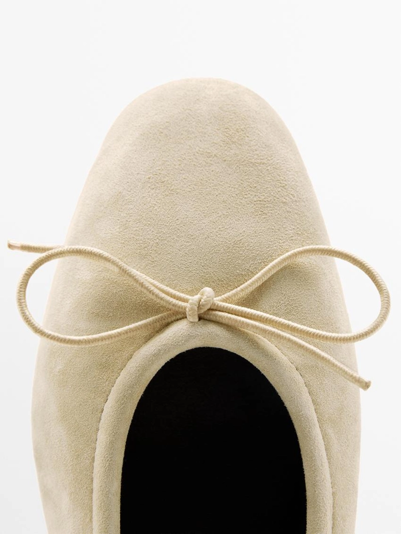 Туфли балетки с бантом