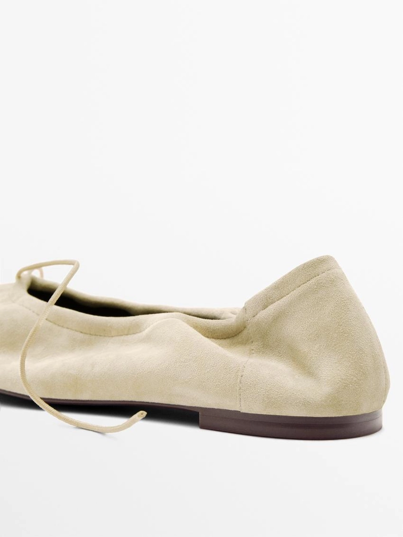 Туфли балетки с бантом