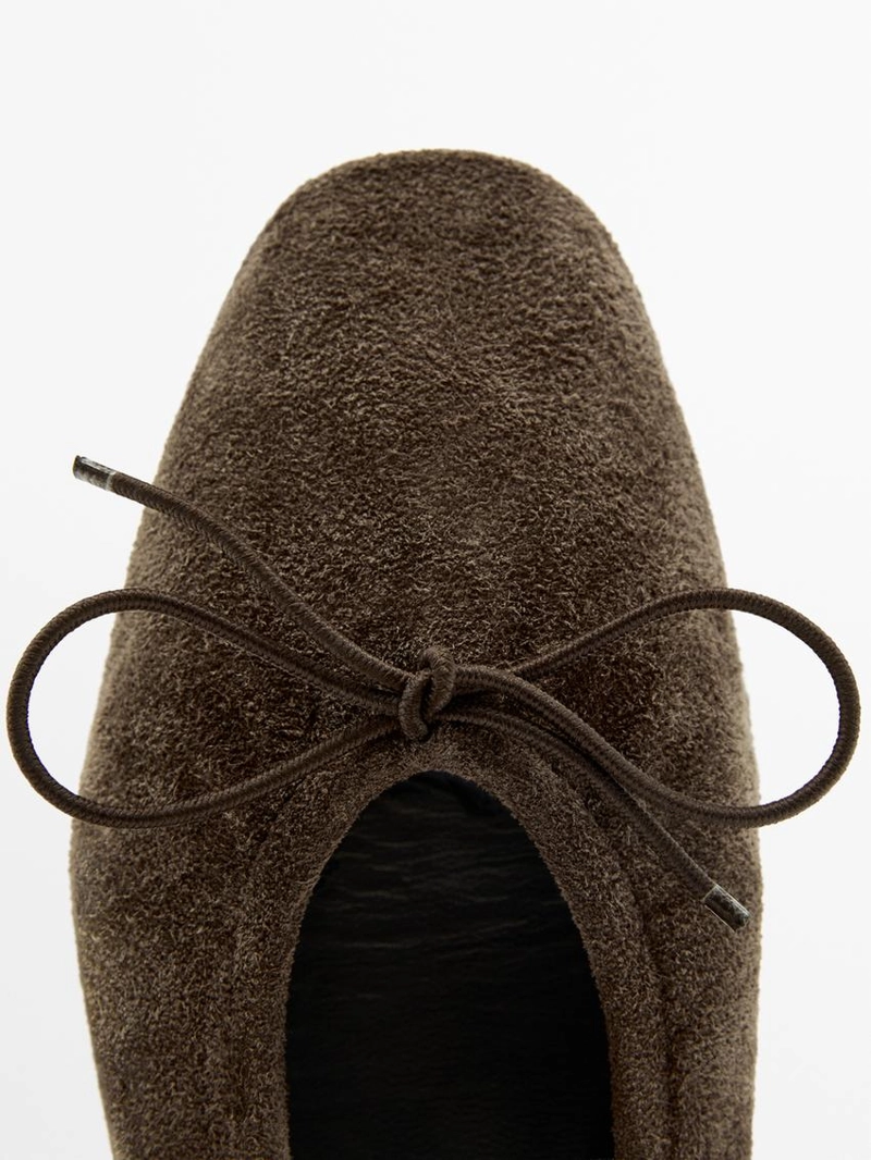 Туфли балетки на завязках