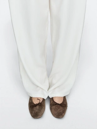 Туфли балетки на завязках- Заказать в России