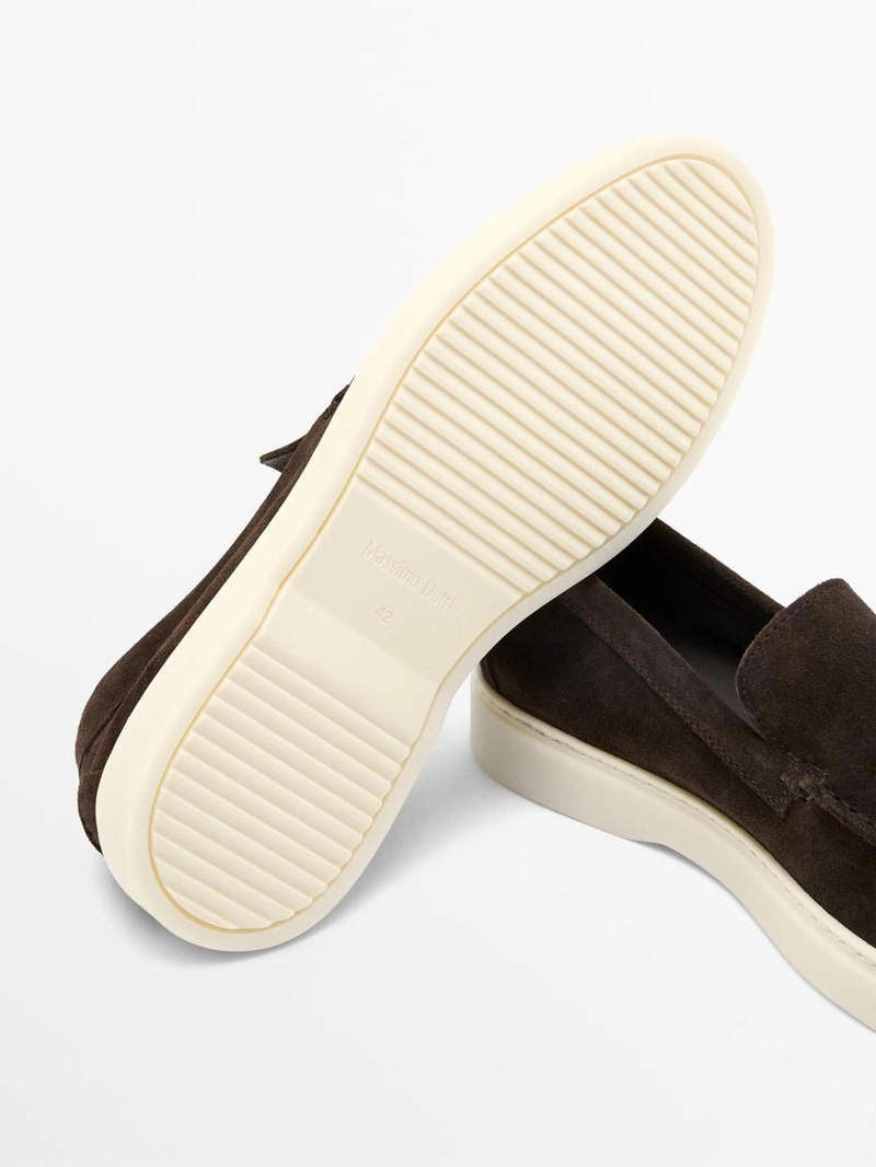 Мокасины из разделочной кожи с мокасинами на мыске