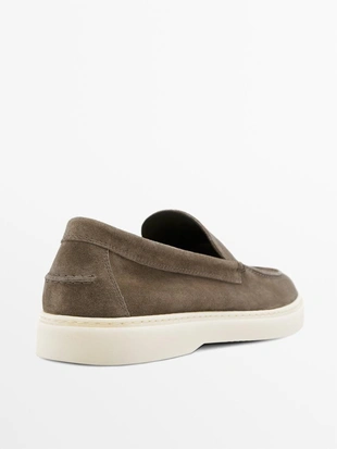 Мокасины из разделанной кожи с мокасинным носком- Заказать в России