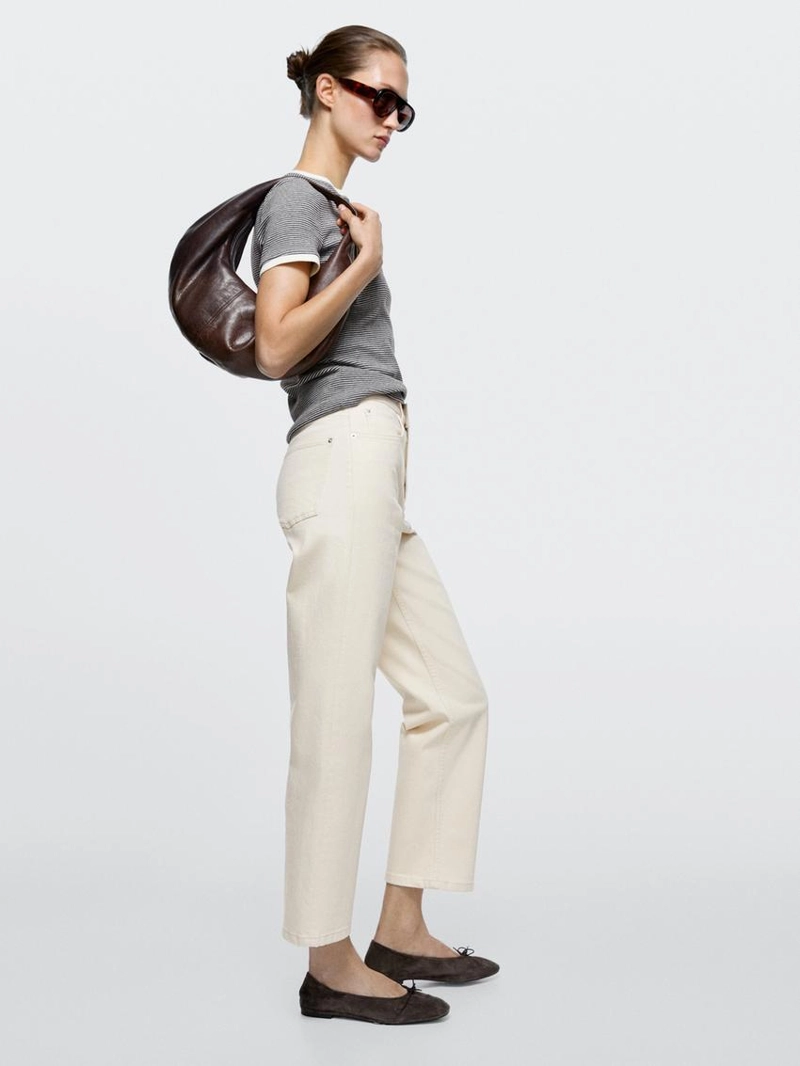 Джинсы прямого кроя средней посадки