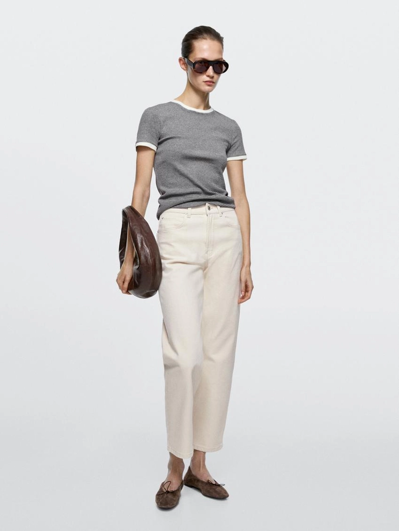 Джинсы прямого кроя средней посадки