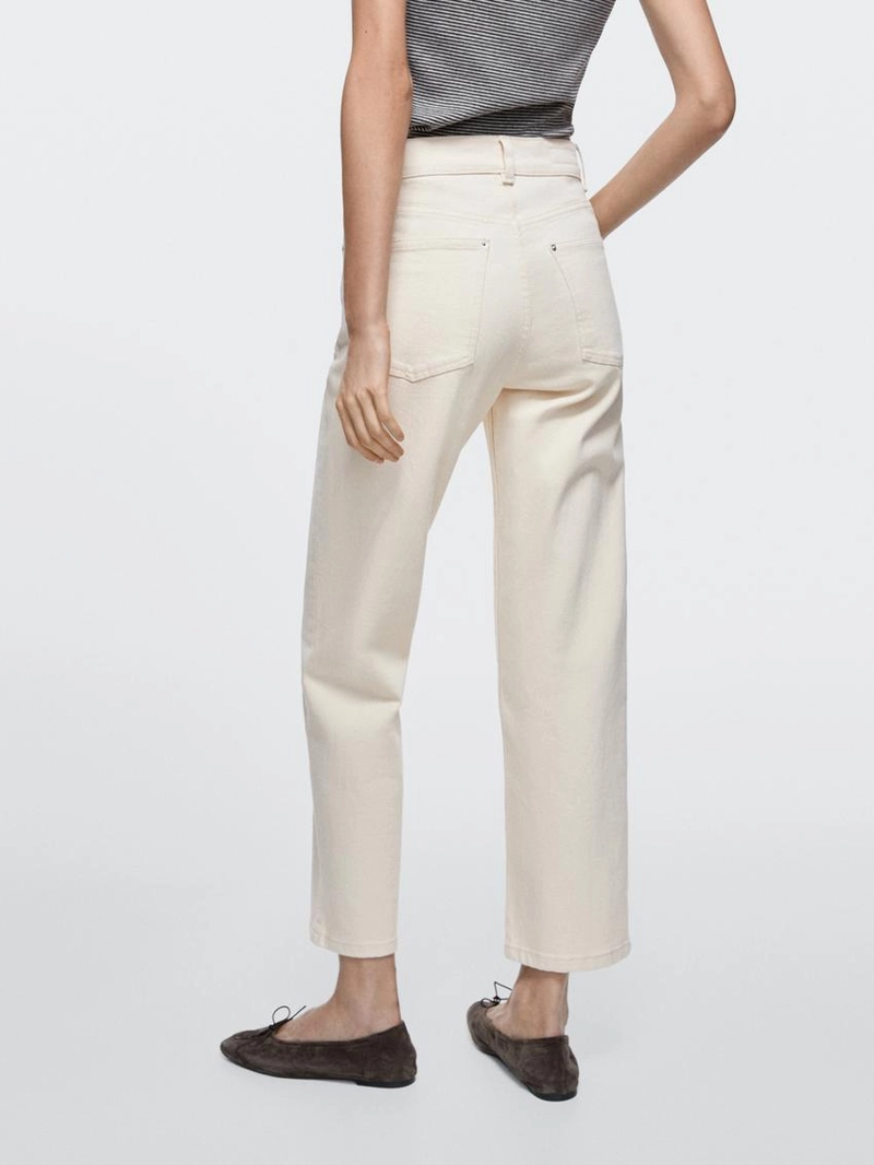 Джинсы прямого кроя средней посадки