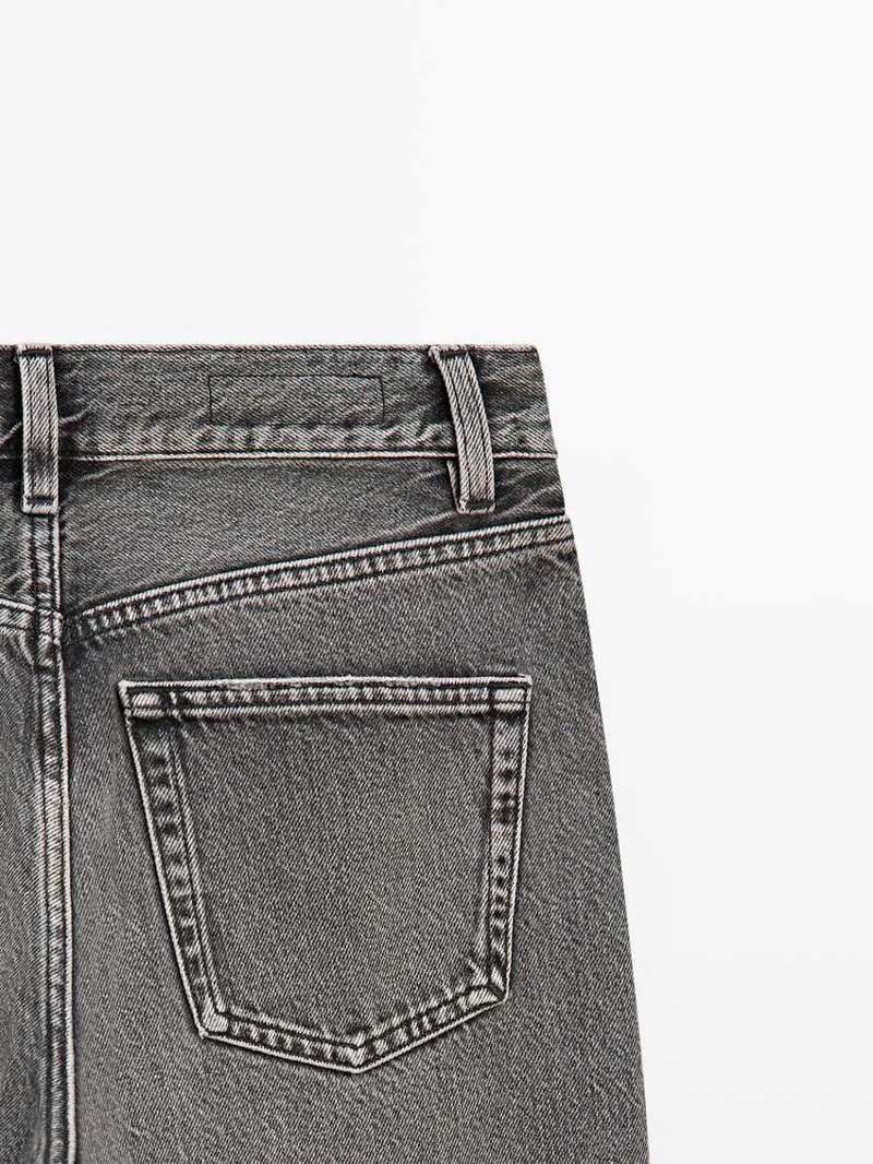 Джинсы прямого кроя с высокой посадкой