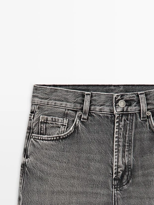 Джинсы прямого кроя с высокой посадкой- Заказать в России