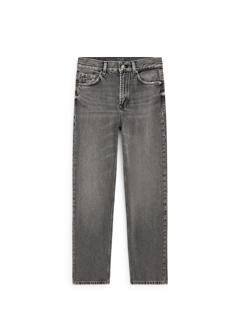 Джинсы прямого кроя с высокой посадкой