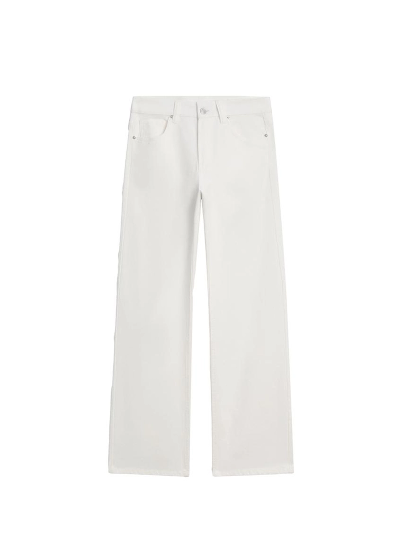 Джинсы с высокой посадкой и широкими штанинами