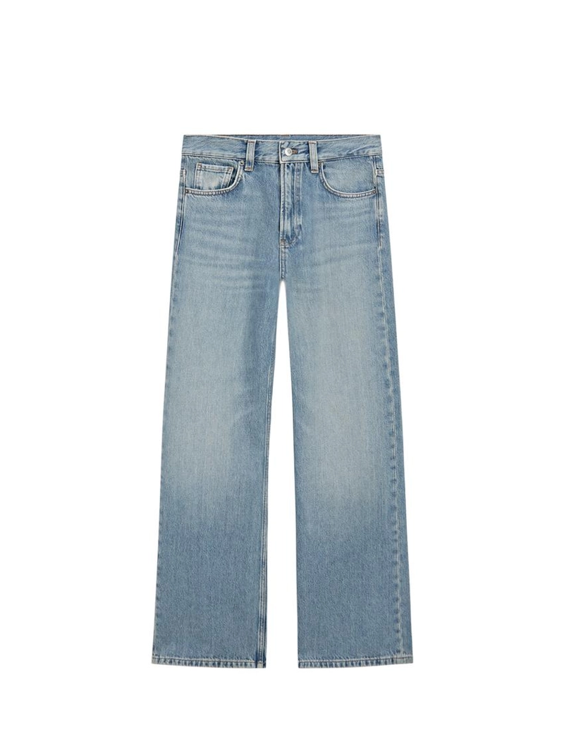 Джинсы с высокой посадкой и широкими штанинами