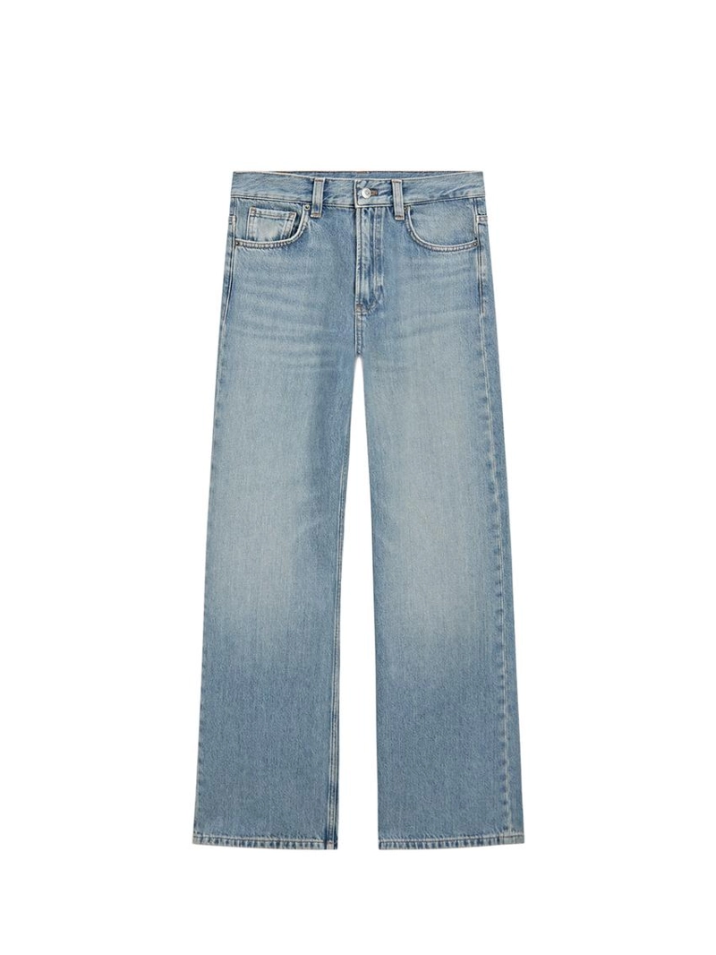 Джинсы с высокой посадкой и широкими штанинами