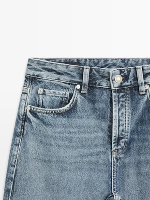 Купить Massimo Dutti Джинсы широкие с завышенной талией