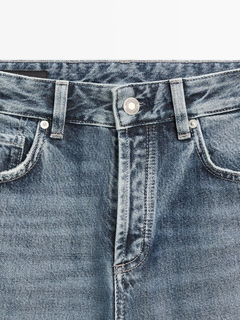 Джинсы широкие с завышенной талией