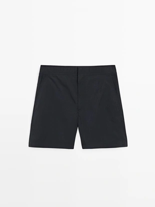 NAVY BLUE | 0687/199/401 - Massimo Dutti Классические плавки с деталями на поясе