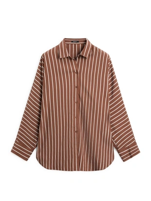 Рубашка с полосатым узором и рукавами летучая мышь- Заказать в России