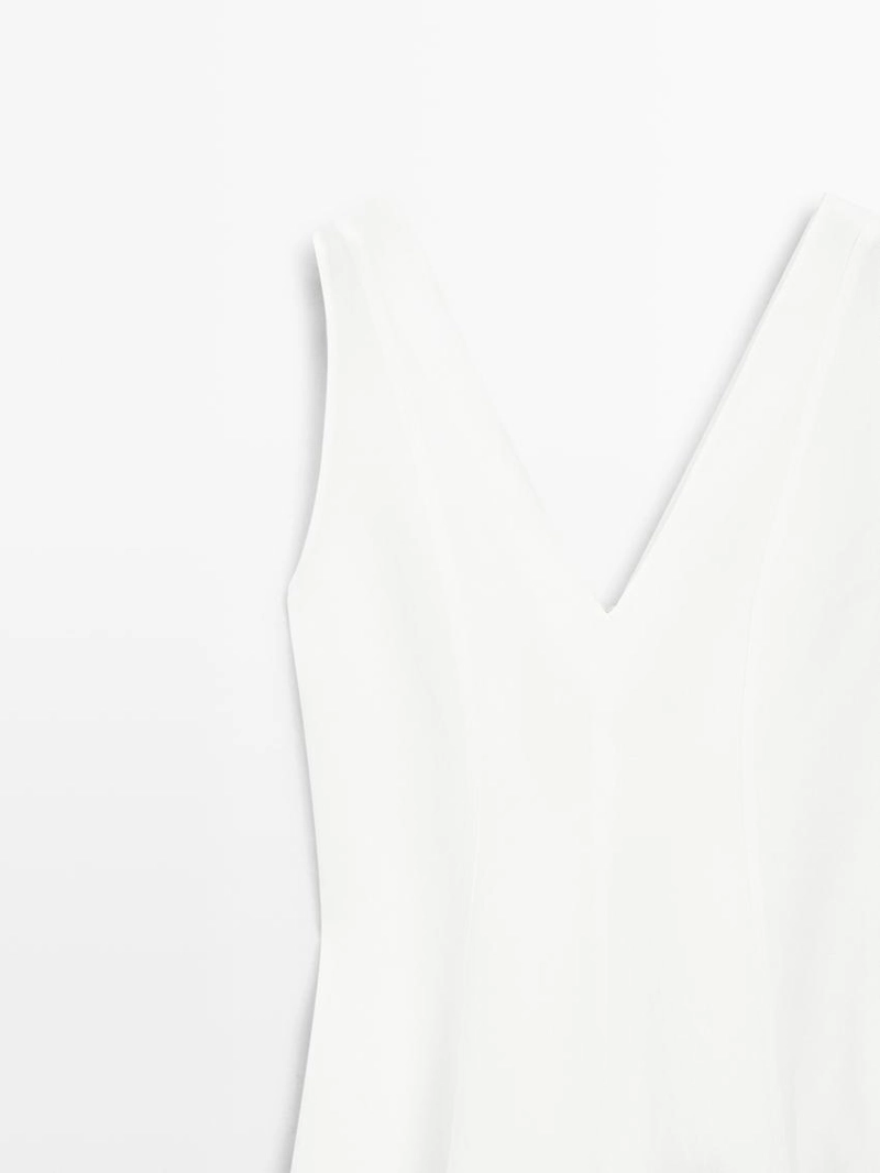 Платье миди из льна