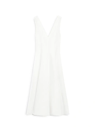 Платье миди из льна- Заказать в России