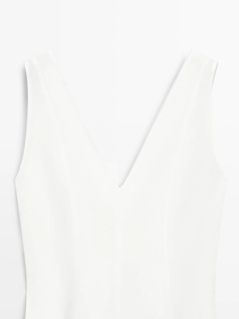 Платье миди из льна