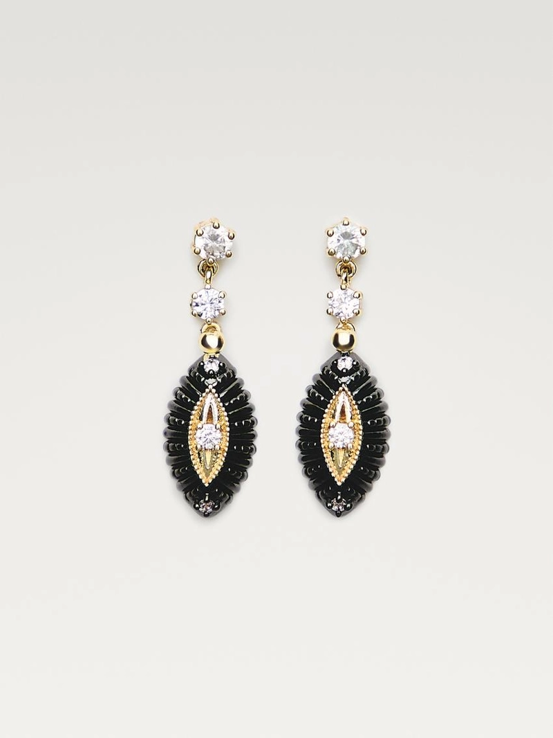 Сверкающие серьги с камнями