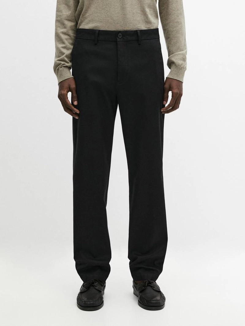 Хлопковые брюки прямого кроя