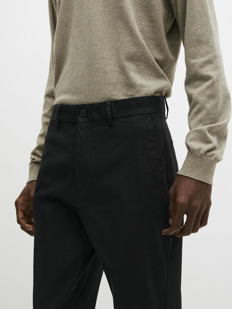 Хлопковые брюки прямого кроя