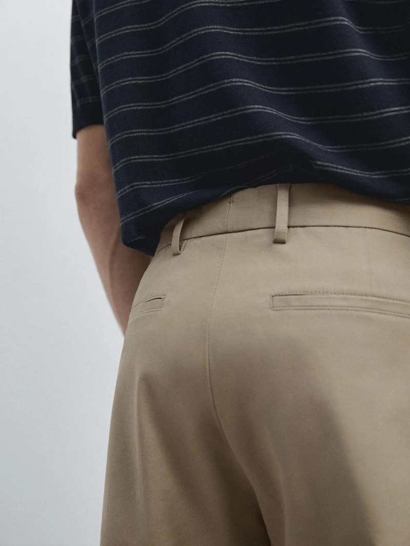 Хлопковые брюки приталенного кроя