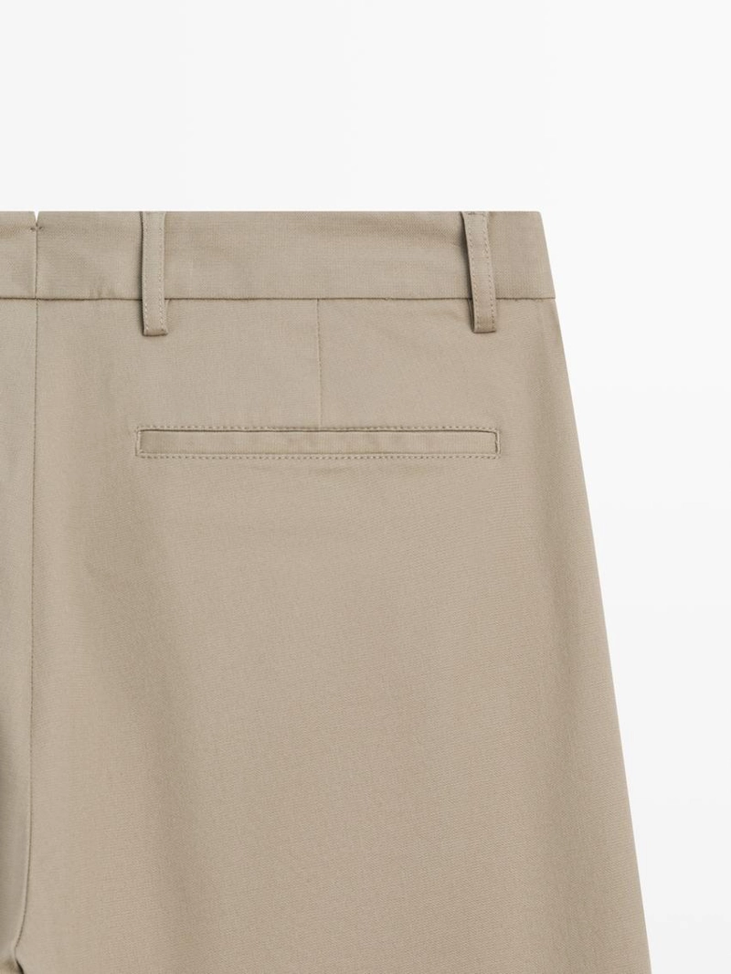 Хлопковые брюки приталенного кроя