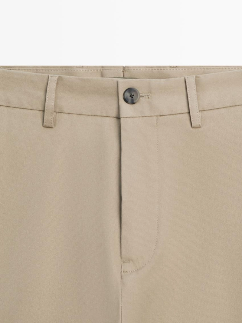 Хлопковые брюки приталенного кроя