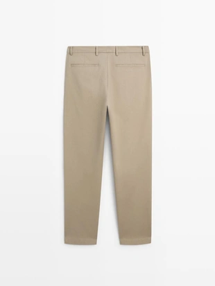 Хлопковые брюки приталенного кроя- Заказать в России