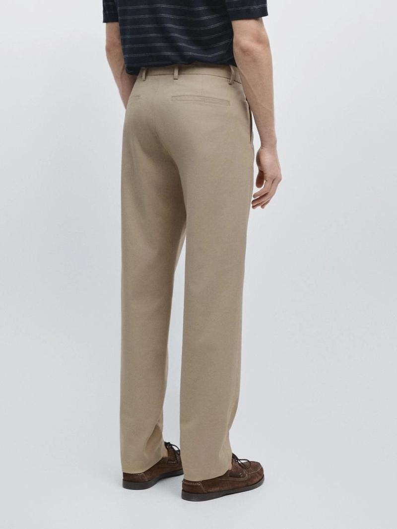 Хлопковые брюки приталенного кроя