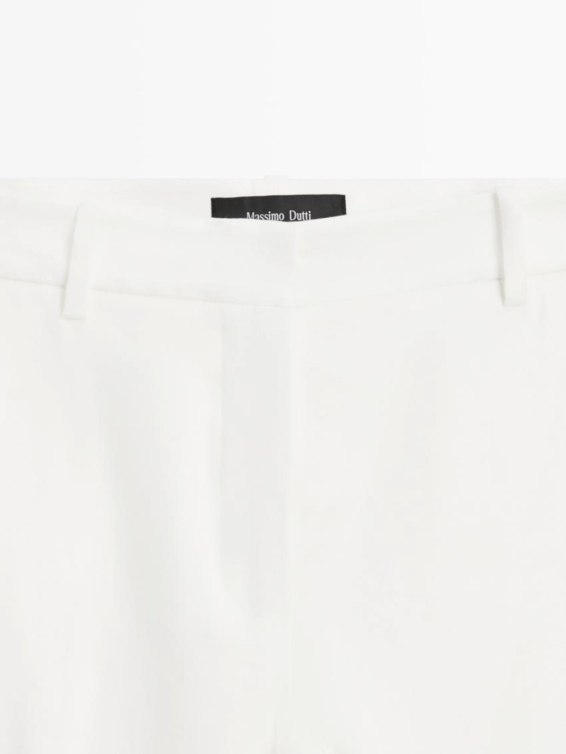 Брюки прямого кроя из льняной смеси