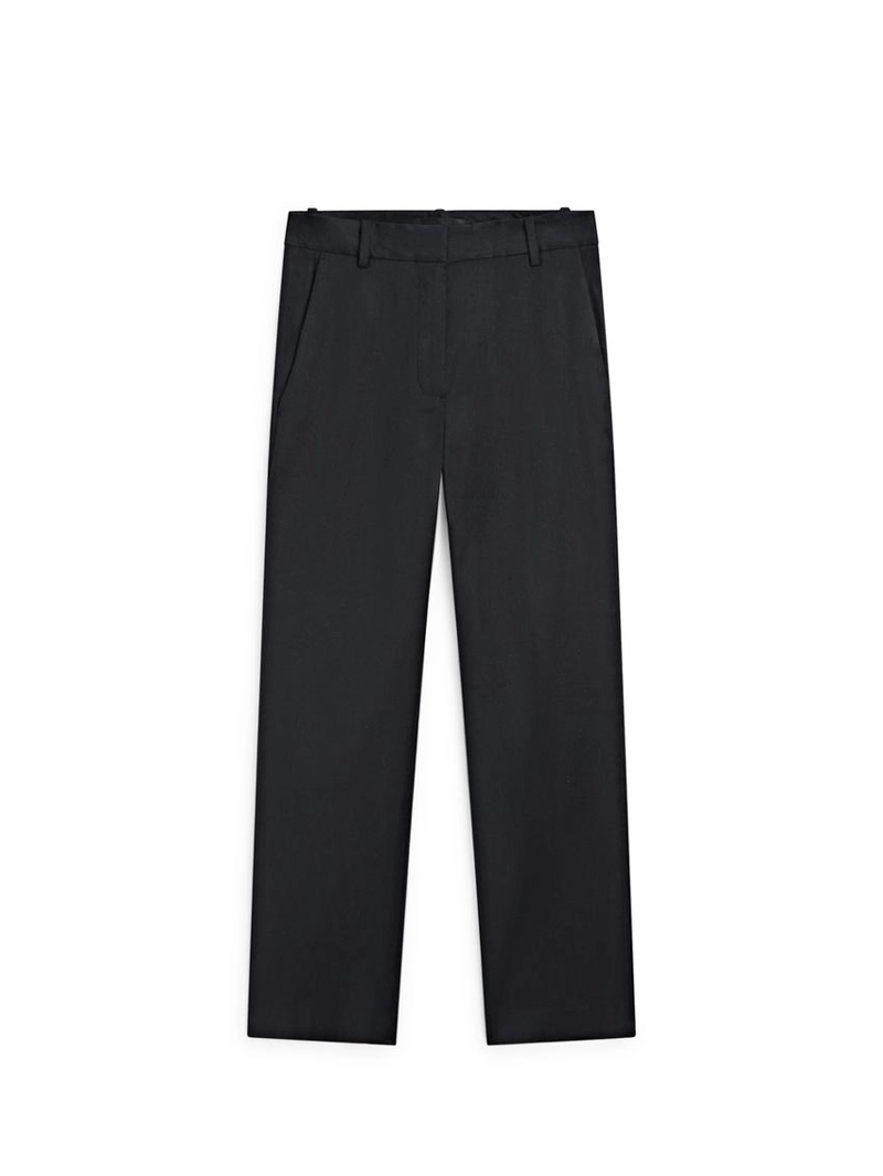 Брюки прямого кроя из льняной смеси