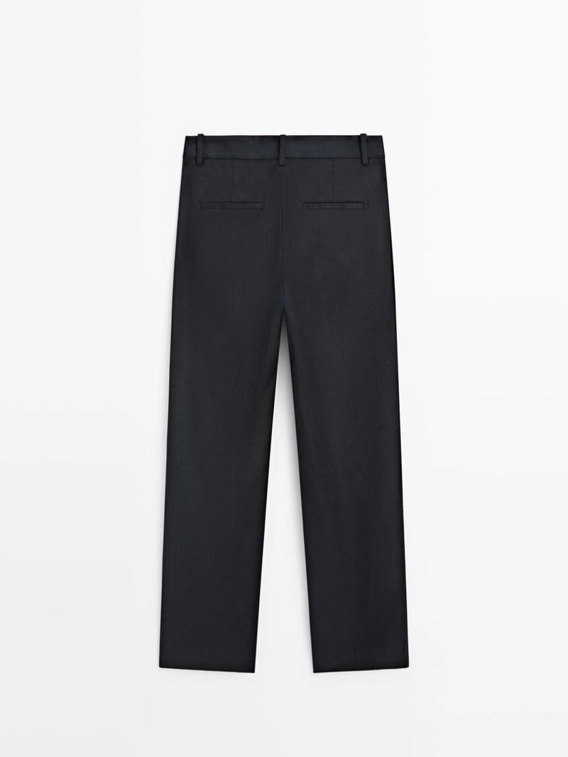 Брюки прямого кроя из льняной смеси