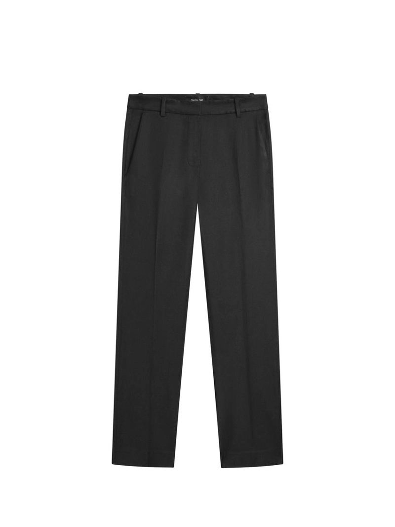 Брюки прямого кроя из льняно-вискозного материала