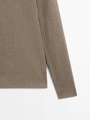 Поло-свитер из хлопкового микса- Заказать в России