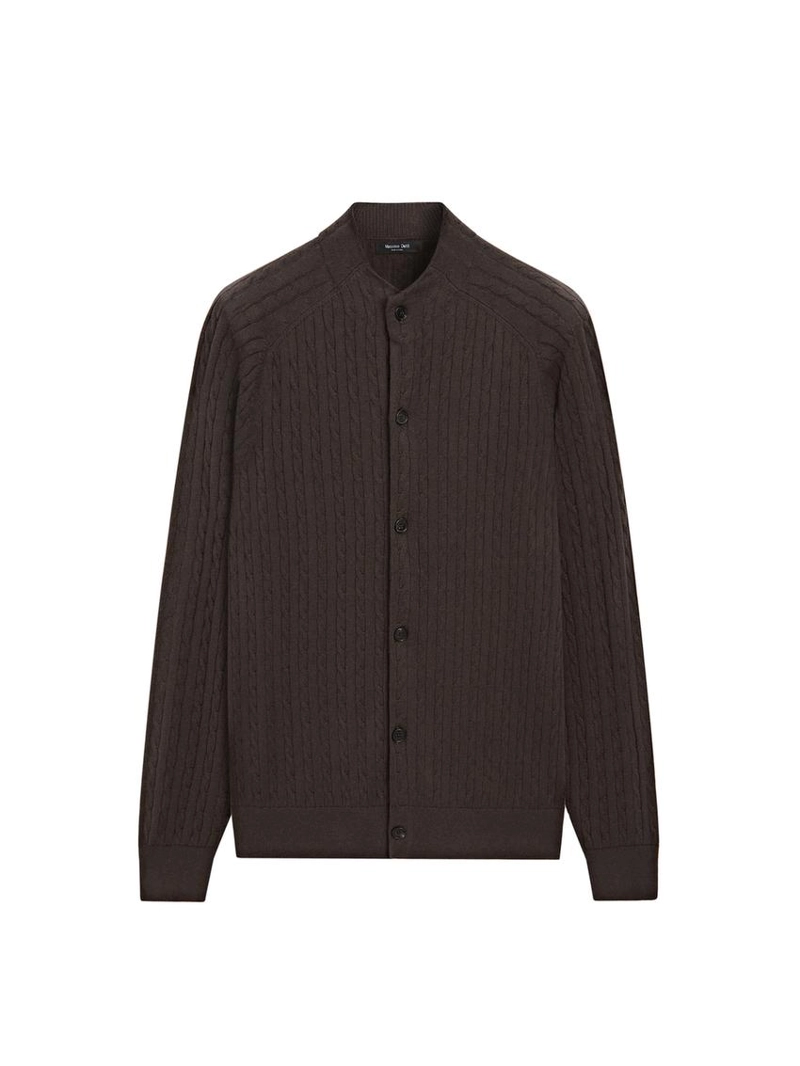 Кардиган из хлопкового смесового трикотажа с деталями на пуговицах