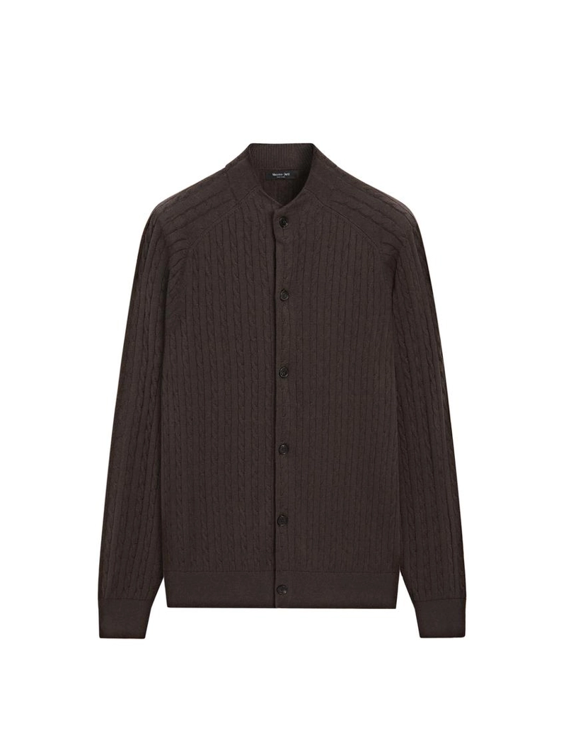 Кардиган из хлопкового смесового трикотажа с деталями на пуговицах