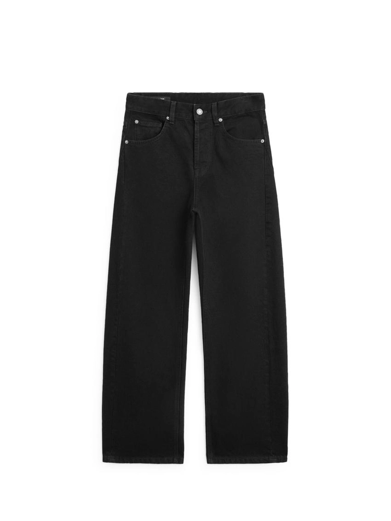 Джинсы с завышенной талией в стиле баллон