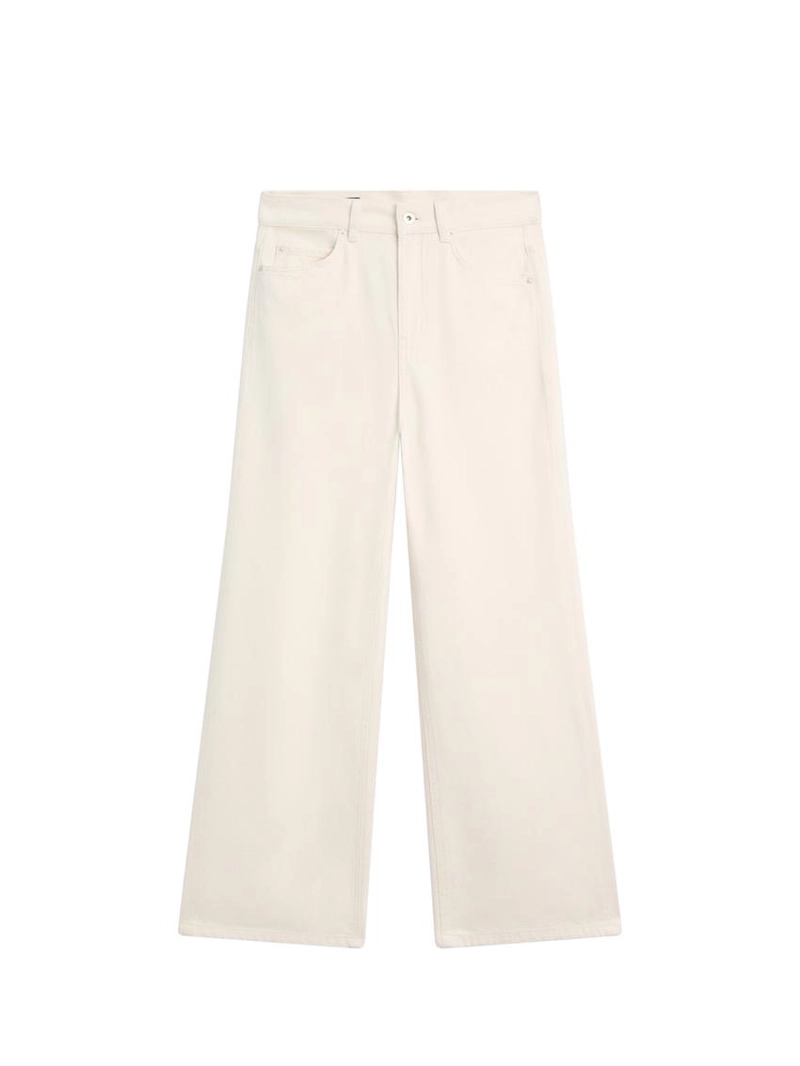 Джинсы с высокой посадкой и широкими брючинами