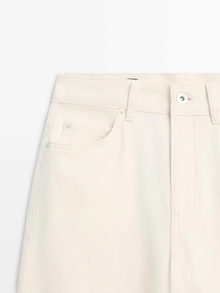 Купить Massimo Dutti Джинсы с высокой посадкой и широкими брючинами