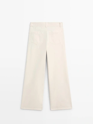 CREAM | 5028/928/712 - Massimo Dutti Джинсы с высокой посадкой и широкими брючинами