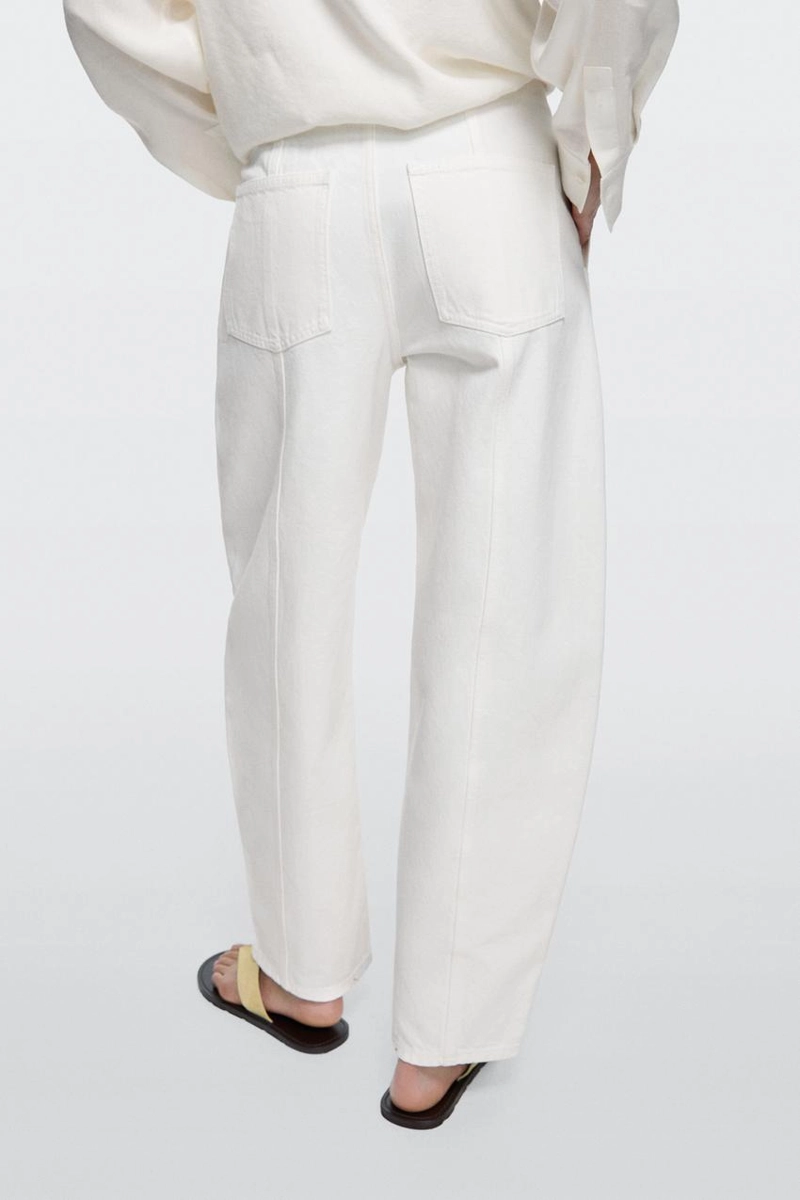 Джинсы прямого кроя с деталями шва